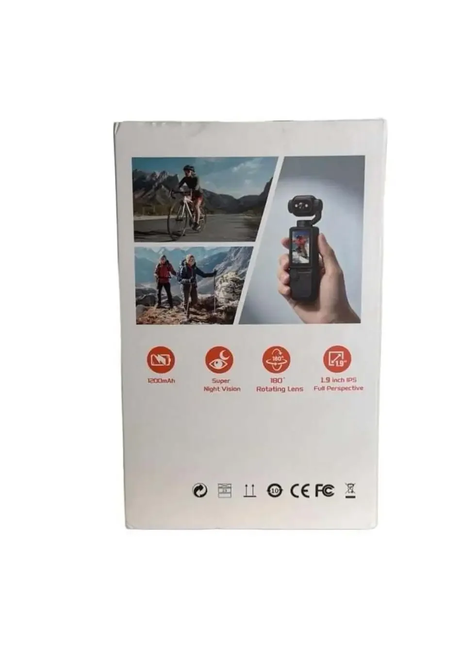 Sports Camera 4K Ultra-Clear Image , 180° Rotating Lens Handheld Camcorder